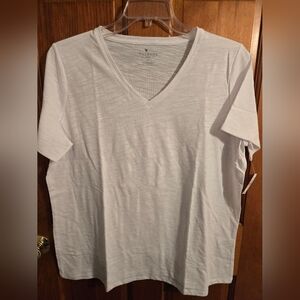 Talbots White Short-Sleeve Jersey SZ 1X